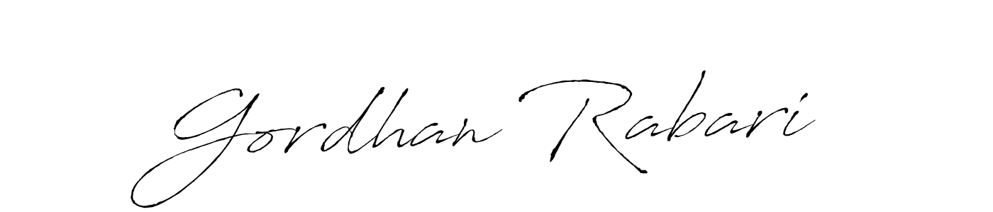 You should practise on your own different ways (Antro_Vectra) to write your name (Gordhan Rabari) in signature. don't let someone else do it for you. Gordhan Rabari signature style 6 images and pictures png