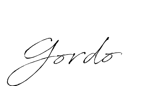 Gordo stylish signature style. Best Handwritten Sign (Antro_Vectra) for my name. Handwritten Signature Collection Ideas for my name Gordo. Gordo signature style 6 images and pictures png