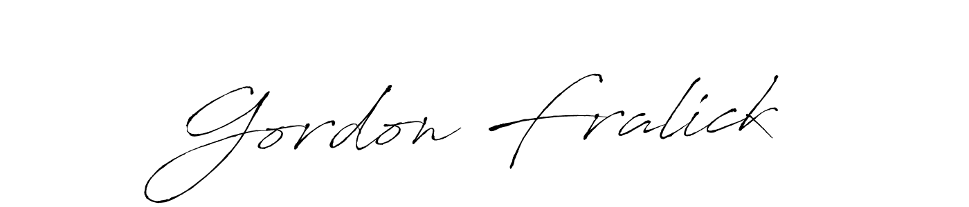 How to make Gordon Fralick name signature. Use Antro_Vectra style for creating short signs online. This is the latest handwritten sign. Gordon Fralick signature style 6 images and pictures png