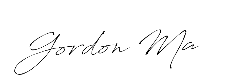 Use a signature maker to create a handwritten signature online. With this signature software, you can design (Antro_Vectra) your own signature for name Gordon Ma. Gordon Ma signature style 6 images and pictures png