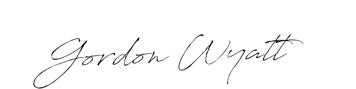 Design your own signature with our free online signature maker. With this signature software, you can create a handwritten (Antro_Vectra) signature for name Gordon Wyatt. Gordon Wyatt signature style 6 images and pictures png