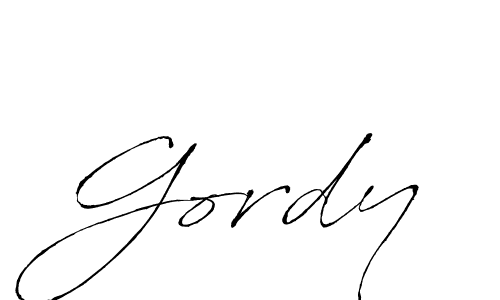 Gordy stylish signature style. Best Handwritten Sign (Antro_Vectra) for my name. Handwritten Signature Collection Ideas for my name Gordy. Gordy signature style 6 images and pictures png