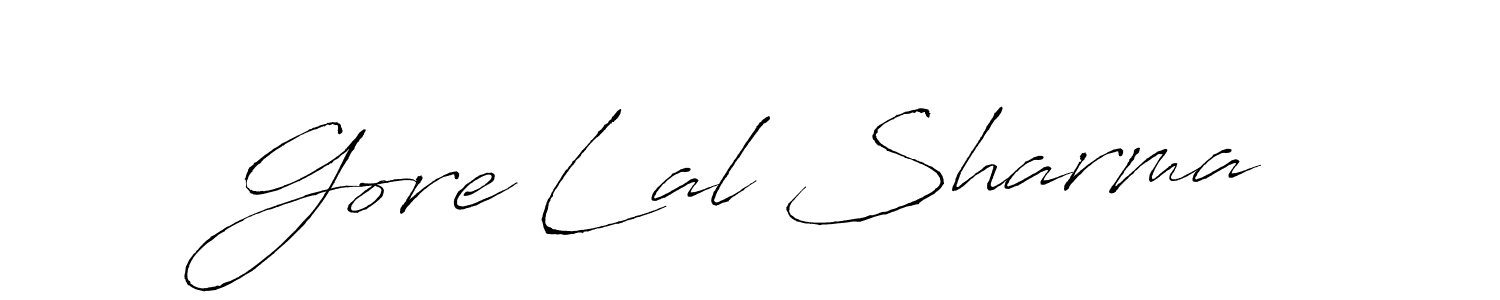 Create a beautiful signature design for name Gore Lal Sharma. With this signature (Antro_Vectra) fonts, you can make a handwritten signature for free. Gore Lal Sharma signature style 6 images and pictures png