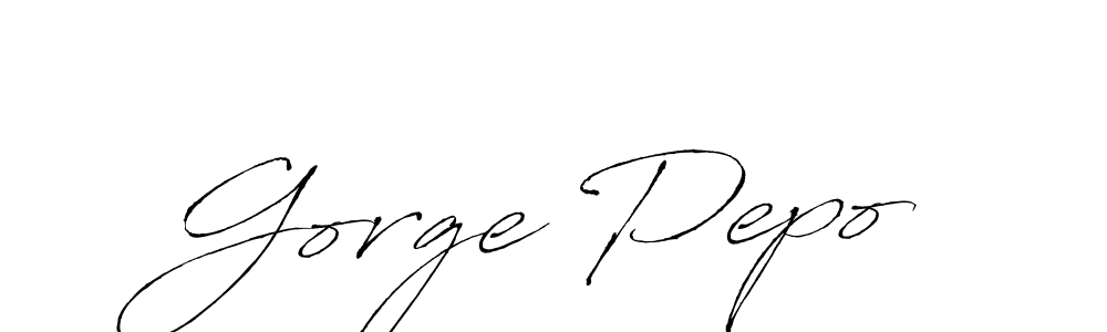 You should practise on your own different ways (Antro_Vectra) to write your name (Gorge Pepo) in signature. don't let someone else do it for you. Gorge Pepo signature style 6 images and pictures png