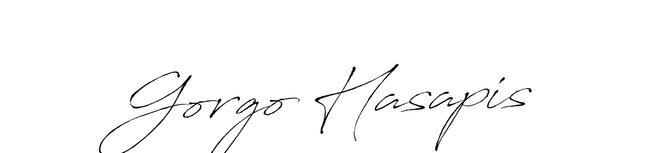 Gorgo Hasapis stylish signature style. Best Handwritten Sign (Antro_Vectra) for my name. Handwritten Signature Collection Ideas for my name Gorgo Hasapis. Gorgo Hasapis signature style 6 images and pictures png