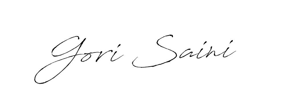 You should practise on your own different ways (Antro_Vectra) to write your name (Gori Saini) in signature. don't let someone else do it for you. Gori Saini signature style 6 images and pictures png