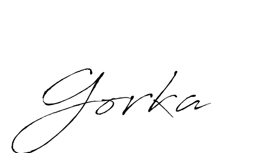 Antro_Vectra is a professional signature style that is perfect for those who want to add a touch of class to their signature. It is also a great choice for those who want to make their signature more unique. Get Gorka name to fancy signature for free. Gorka signature style 6 images and pictures png