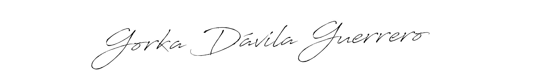 Gorka Dávila Guerrero stylish signature style. Best Handwritten Sign (Antro_Vectra) for my name. Handwritten Signature Collection Ideas for my name Gorka Dávila Guerrero. Gorka Dávila Guerrero signature style 6 images and pictures png