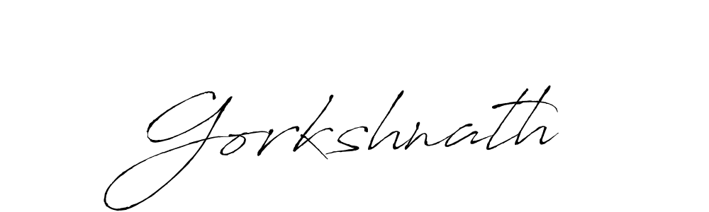 Create a beautiful signature design for name Gorkshnath. With this signature (Antro_Vectra) fonts, you can make a handwritten signature for free. Gorkshnath signature style 6 images and pictures png