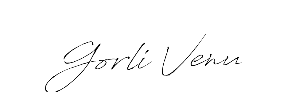 You should practise on your own different ways (Antro_Vectra) to write your name (Gorli Venu) in signature. don't let someone else do it for you. Gorli Venu signature style 6 images and pictures png