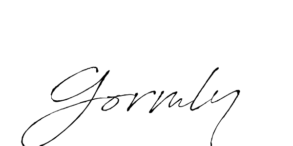 Use a signature maker to create a handwritten signature online. With this signature software, you can design (Antro_Vectra) your own signature for name Gormly. Gormly signature style 6 images and pictures png
