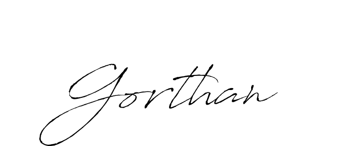 Use a signature maker to create a handwritten signature online. With this signature software, you can design (Antro_Vectra) your own signature for name Gorthan. Gorthan signature style 6 images and pictures png