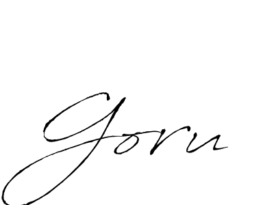 Use a signature maker to create a handwritten signature online. With this signature software, you can design (Antro_Vectra) your own signature for name Goru. Goru signature style 6 images and pictures png