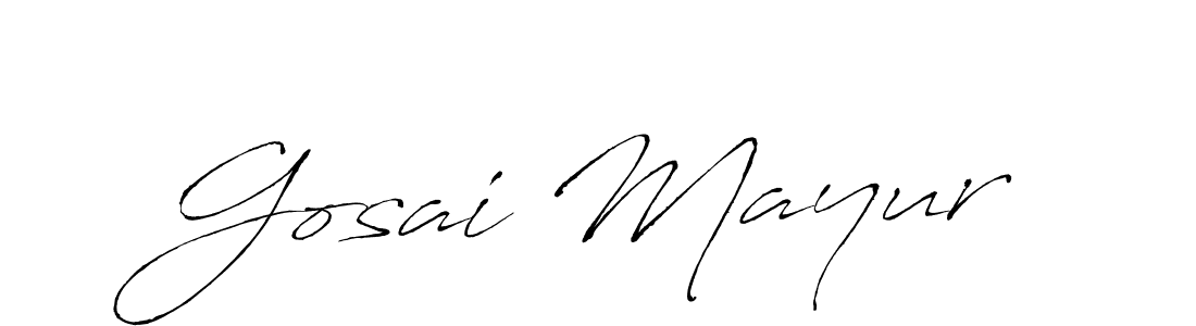 Design your own signature with our free online signature maker. With this signature software, you can create a handwritten (Antro_Vectra) signature for name Gosai Mayur. Gosai Mayur signature style 6 images and pictures png