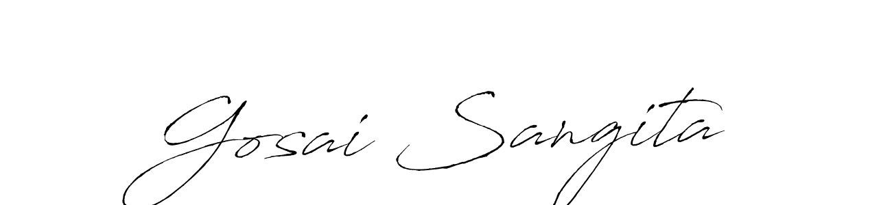 Make a beautiful signature design for name Gosai Sangita. With this signature (Antro_Vectra) style, you can create a handwritten signature for free. Gosai Sangita signature style 6 images and pictures png