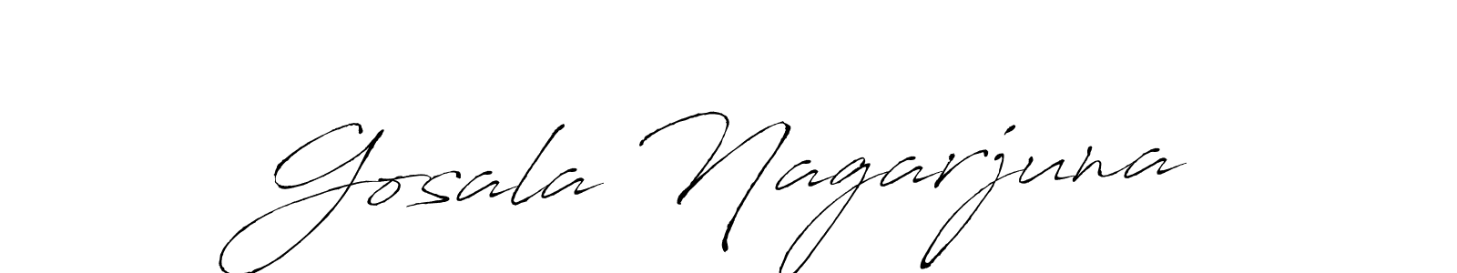 Make a beautiful signature design for name Gosala Nagarjuna. With this signature (Antro_Vectra) style, you can create a handwritten signature for free. Gosala Nagarjuna signature style 6 images and pictures png