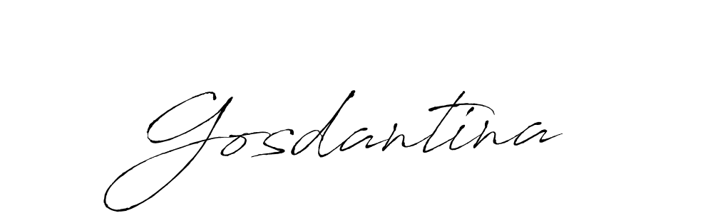Design your own signature with our free online signature maker. With this signature software, you can create a handwritten (Antro_Vectra) signature for name Gosdantina. Gosdantina signature style 6 images and pictures png