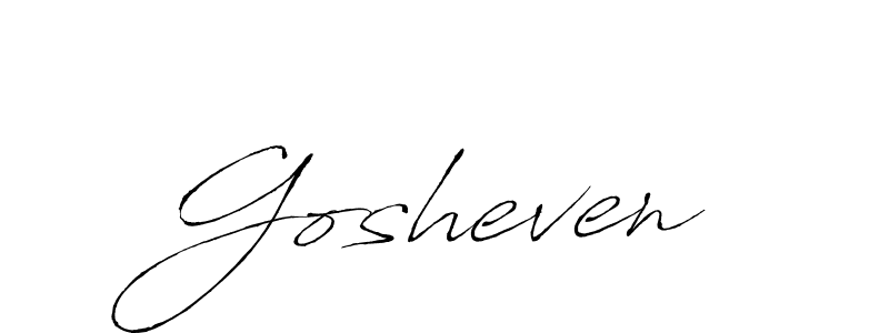 Create a beautiful signature design for name Gosheven. With this signature (Antro_Vectra) fonts, you can make a handwritten signature for free. Gosheven signature style 6 images and pictures png