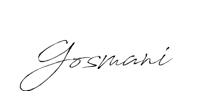 Gosmani stylish signature style. Best Handwritten Sign (Antro_Vectra) for my name. Handwritten Signature Collection Ideas for my name Gosmani. Gosmani signature style 6 images and pictures png