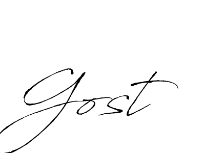 Create a beautiful signature design for name Gost. With this signature (Antro_Vectra) fonts, you can make a handwritten signature for free. Gost signature style 6 images and pictures png