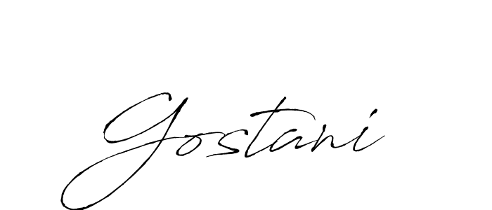 if you are searching for the best signature style for your name Gostani. so please give up your signature search. here we have designed multiple signature styles  using Antro_Vectra. Gostani signature style 6 images and pictures png