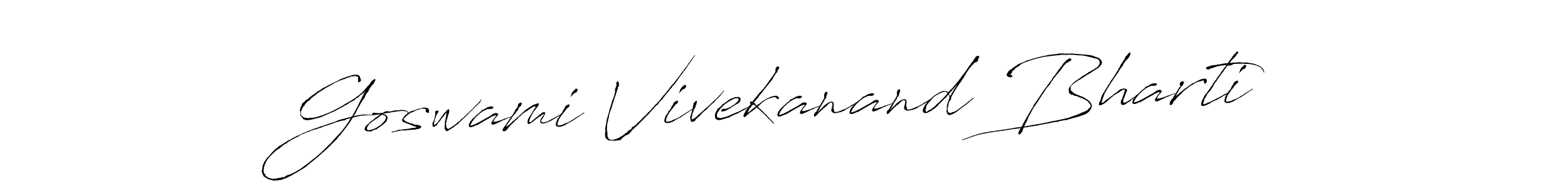 Use a signature maker to create a handwritten signature online. With this signature software, you can design (Antro_Vectra) your own signature for name Goswami Vivekanand Bharti. Goswami Vivekanand Bharti signature style 6 images and pictures png