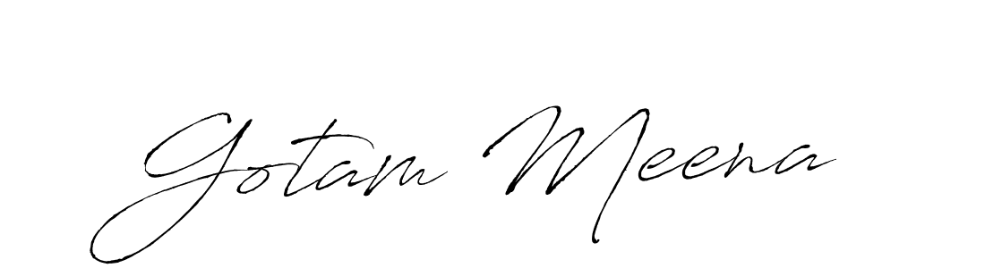 Similarly Antro_Vectra is the best handwritten signature design. Signature creator online .You can use it as an online autograph creator for name Gotam Meena. Gotam Meena signature style 6 images and pictures png