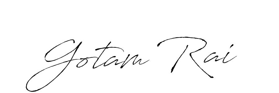 Create a beautiful signature design for name Gotam Rai. With this signature (Antro_Vectra) fonts, you can make a handwritten signature for free. Gotam Rai signature style 6 images and pictures png