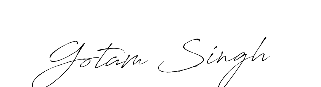 Make a beautiful signature design for name Gotam Singh. With this signature (Antro_Vectra) style, you can create a handwritten signature for free. Gotam Singh signature style 6 images and pictures png