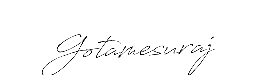 How to make Gotamesuraj name signature. Use Antro_Vectra style for creating short signs online. This is the latest handwritten sign. Gotamesuraj signature style 6 images and pictures png