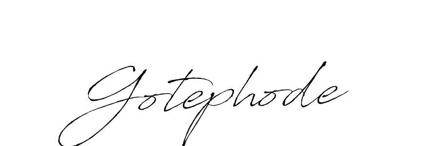 Make a beautiful signature design for name Gotephode. With this signature (Antro_Vectra) style, you can create a handwritten signature for free. Gotephode signature style 6 images and pictures png