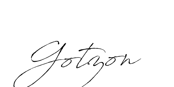 Make a beautiful signature design for name Gotzon. With this signature (Antro_Vectra) style, you can create a handwritten signature for free. Gotzon signature style 6 images and pictures png