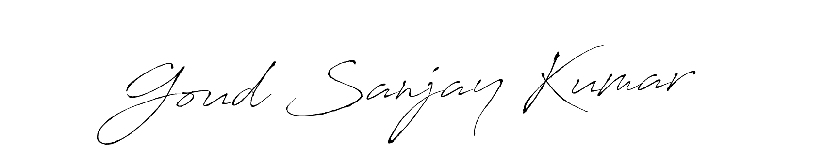 You should practise on your own different ways (Antro_Vectra) to write your name (Goud Sanjay Kumar) in signature. don't let someone else do it for you. Goud Sanjay Kumar signature style 6 images and pictures png