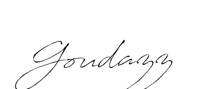 Design your own signature with our free online signature maker. With this signature software, you can create a handwritten (Antro_Vectra) signature for name Goudazz. Goudazz signature style 6 images and pictures png