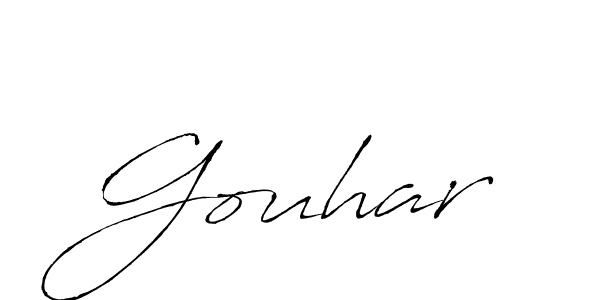 Antro_Vectra is a professional signature style that is perfect for those who want to add a touch of class to their signature. It is also a great choice for those who want to make their signature more unique. Get Gouhar name to fancy signature for free. Gouhar signature style 6 images and pictures png