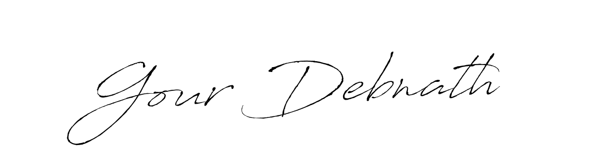 Use a signature maker to create a handwritten signature online. With this signature software, you can design (Antro_Vectra) your own signature for name Gour Debnath. Gour Debnath signature style 6 images and pictures png