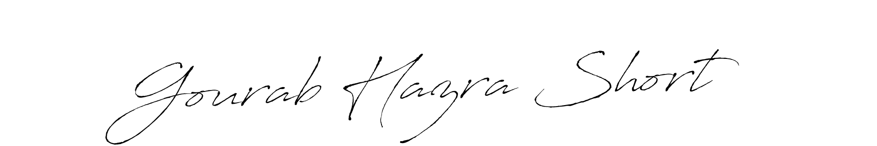 How to make Gourab Hazra Short name signature. Use Antro_Vectra style for creating short signs online. This is the latest handwritten sign. Gourab Hazra Short signature style 6 images and pictures png