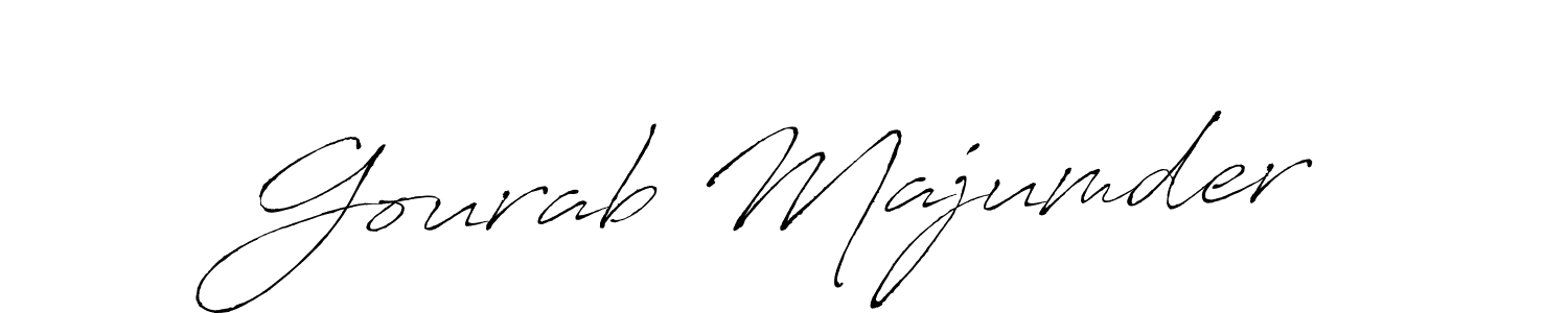 Make a beautiful signature design for name Gourab Majumder. With this signature (Antro_Vectra) style, you can create a handwritten signature for free. Gourab Majumder signature style 6 images and pictures png