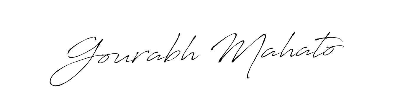 Create a beautiful signature design for name Gourabh Mahato. With this signature (Antro_Vectra) fonts, you can make a handwritten signature for free. Gourabh Mahato signature style 6 images and pictures png