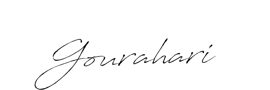 Antro_Vectra is a professional signature style that is perfect for those who want to add a touch of class to their signature. It is also a great choice for those who want to make their signature more unique. Get Gourahari name to fancy signature for free. Gourahari signature style 6 images and pictures png