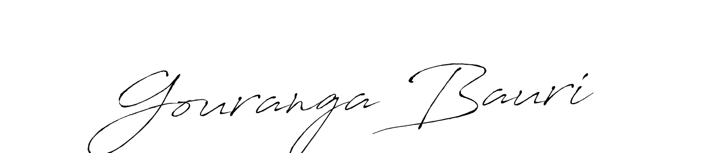 Make a beautiful signature design for name Gouranga Bauri. With this signature (Antro_Vectra) style, you can create a handwritten signature for free. Gouranga Bauri signature style 6 images and pictures png