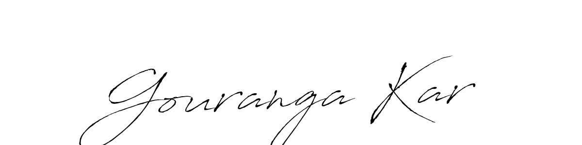 Antro_Vectra is a professional signature style that is perfect for those who want to add a touch of class to their signature. It is also a great choice for those who want to make their signature more unique. Get Gouranga Kar name to fancy signature for free. Gouranga Kar signature style 6 images and pictures png
