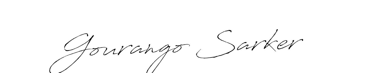 Create a beautiful signature design for name Gourango Sarker. With this signature (Antro_Vectra) fonts, you can make a handwritten signature for free. Gourango Sarker signature style 6 images and pictures png