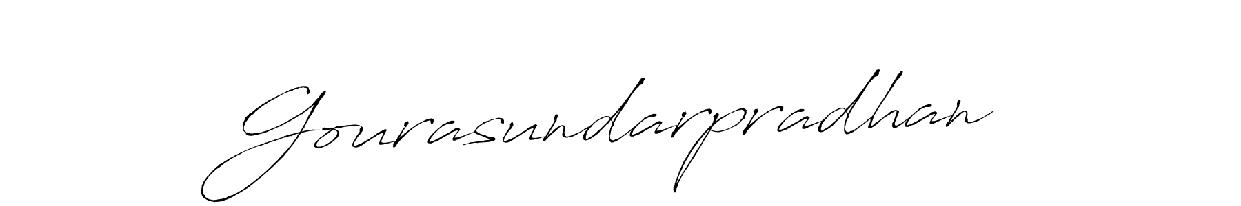 Design your own signature with our free online signature maker. With this signature software, you can create a handwritten (Antro_Vectra) signature for name Gourasundarpradhan. Gourasundarpradhan signature style 6 images and pictures png