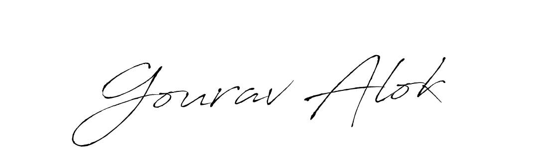 Use a signature maker to create a handwritten signature online. With this signature software, you can design (Antro_Vectra) your own signature for name Gourav Alok. Gourav Alok signature style 6 images and pictures png