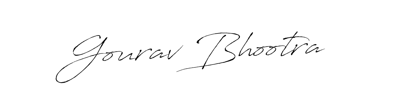 Make a beautiful signature design for name Gourav Bhootra. With this signature (Antro_Vectra) style, you can create a handwritten signature for free. Gourav Bhootra signature style 6 images and pictures png