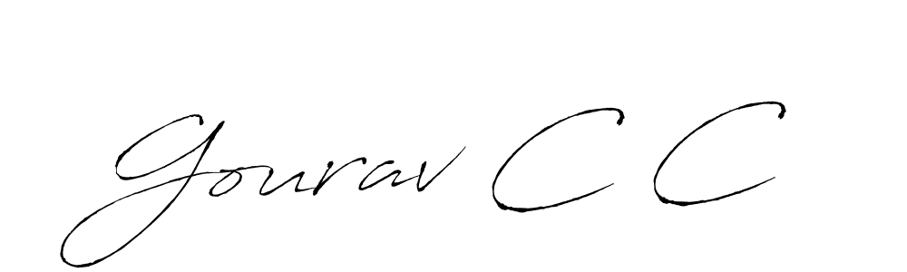 Antro_Vectra is a professional signature style that is perfect for those who want to add a touch of class to their signature. It is also a great choice for those who want to make their signature more unique. Get Gourav C C name to fancy signature for free. Gourav C C signature style 6 images and pictures png