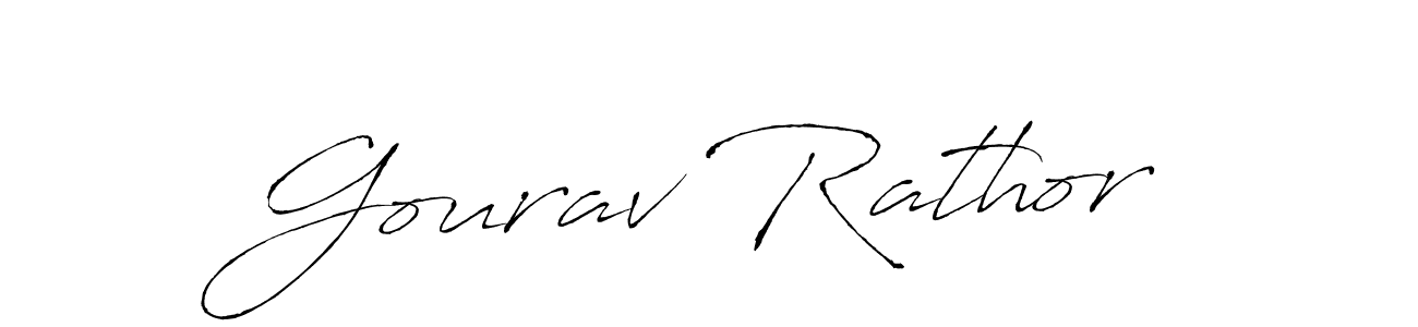 How to make Gourav Rathor name signature. Use Antro_Vectra style for creating short signs online. This is the latest handwritten sign. Gourav Rathor signature style 6 images and pictures png