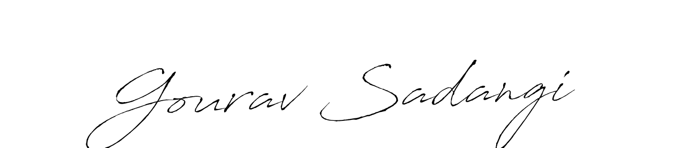 You should practise on your own different ways (Antro_Vectra) to write your name (Gourav Sadangi) in signature. don't let someone else do it for you. Gourav Sadangi signature style 6 images and pictures png