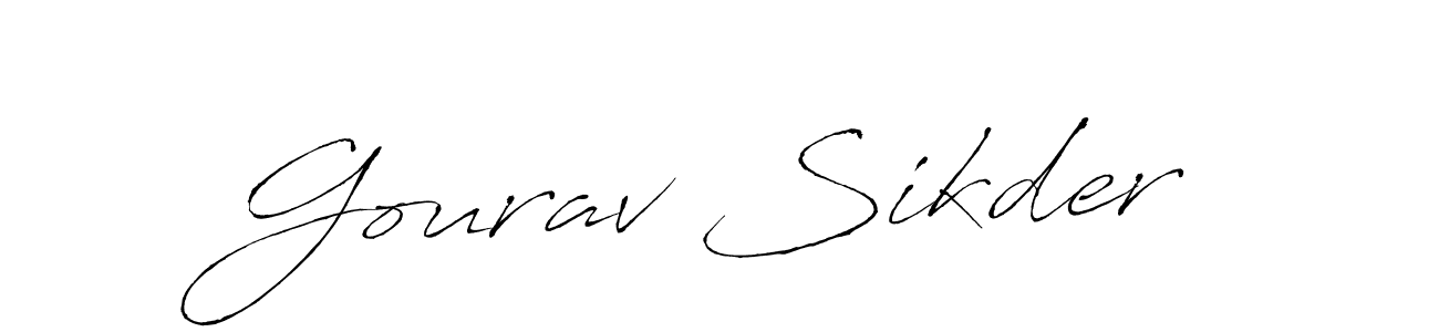 if you are searching for the best signature style for your name Gourav Sikder. so please give up your signature search. here we have designed multiple signature styles  using Antro_Vectra. Gourav Sikder signature style 6 images and pictures png